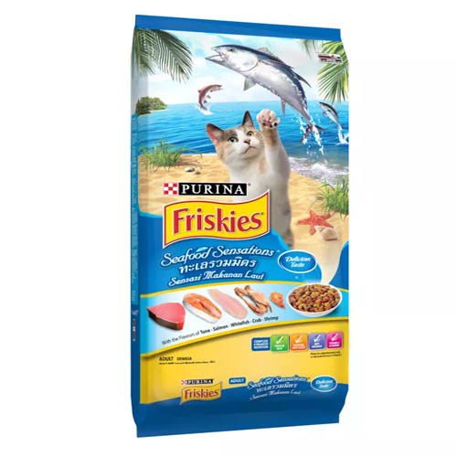 Friskies Seafood Sensations อาหารแมวฟริสกี้ส์ ซีฟู๊ดเซนเซชั่น 19 kg.