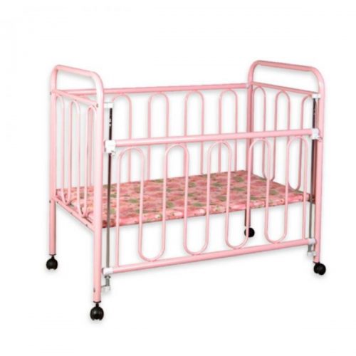 Asia เตียงเด็กมีลูกกรง สีชมพู รุ่น B41