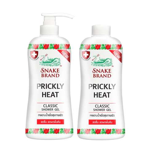 ครีมอาบน้ำเจลอาบน้ำตรางูสูตรเย็น Snake Brand