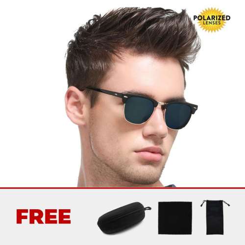 แว่นตากันแดดผู้ชาย Sunglasses แว่นกันแดด Classic Clubmaster Style รุ่น 3016